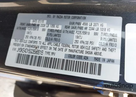 2016 Mazda Cx-5 Grand Touring from USA, damaged, VIN JM3KE4DY5G0696616